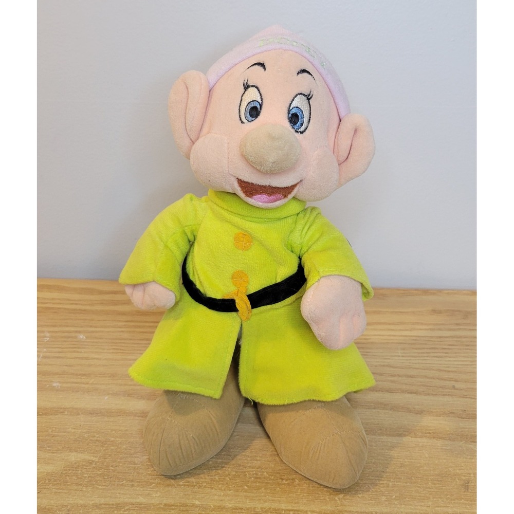 Vintage Disney Store Dopey Plush 11 inch Snow White Seven Dwarfs 1990s Toy